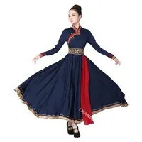 Mongolian Dance Costumes Folk Dance Costumes Clothing Ancient National Hanfu Tibetan Folk Dance Adult  Performance Costume