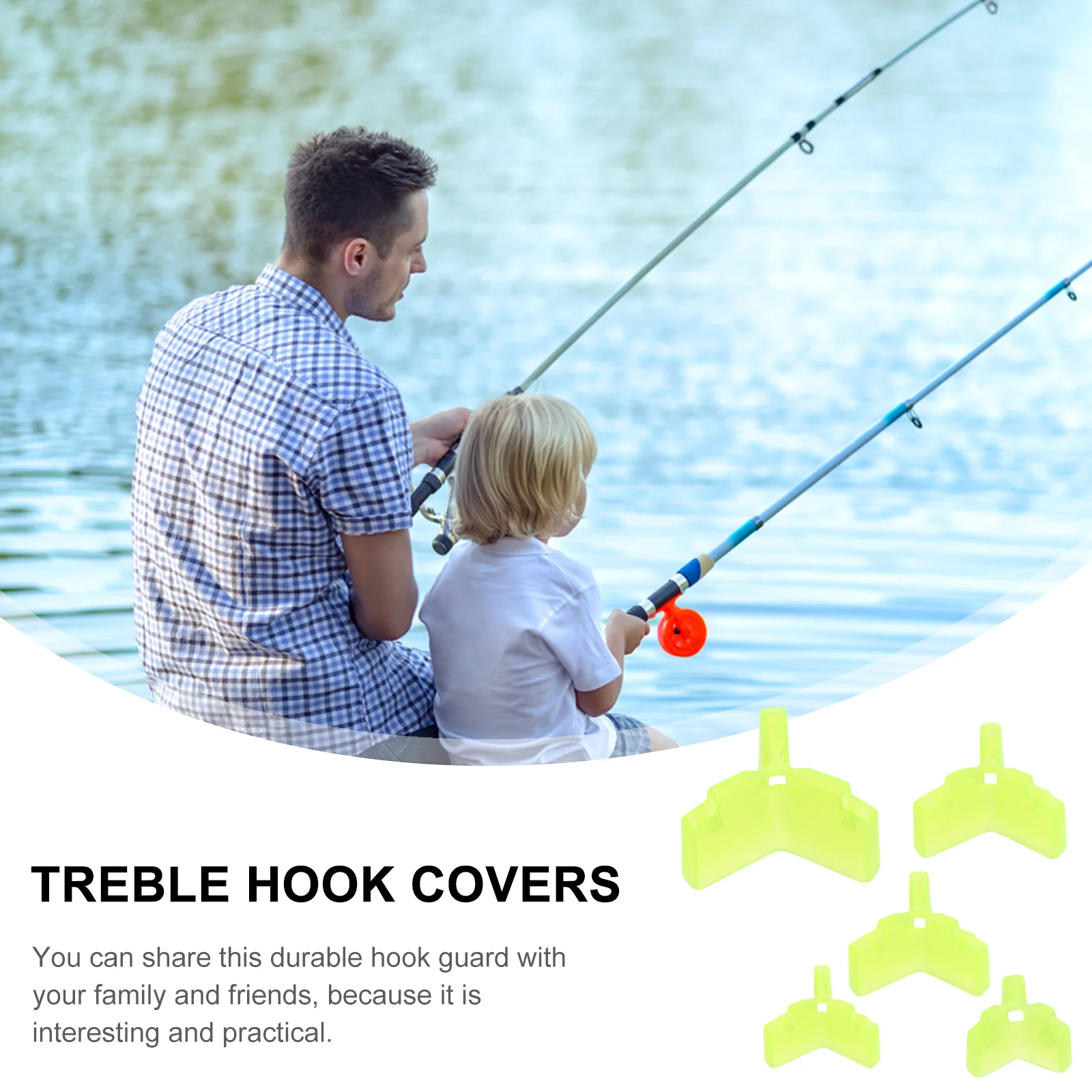 100 Pcs Fishhook Hat Guard Thicken Cap Tool Treble Covers Polypropylene Bonnet Protective Man for Fishing Anti Scratch