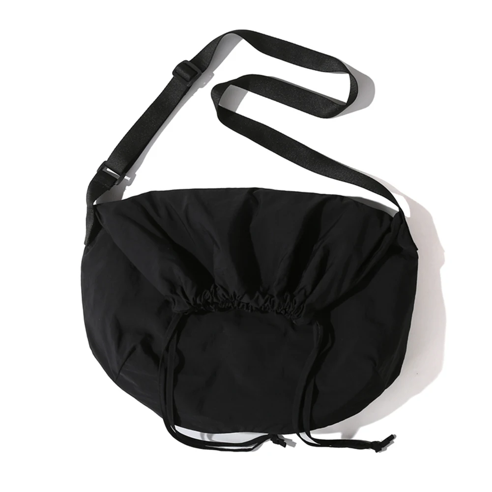 Bolso de hombro con cordón para mujer, bandolera Simple de gran capacidad, bolso de compras ligero de Color sólido, bolso de viaje femenino