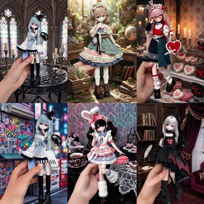 COME4FREE Bonnie  Fluffy Melody Gen8 Series 1/6 BJD Blind Box Caixa Caja Dolls Mystery Box Gift Desktop Ornament Cartoon Model