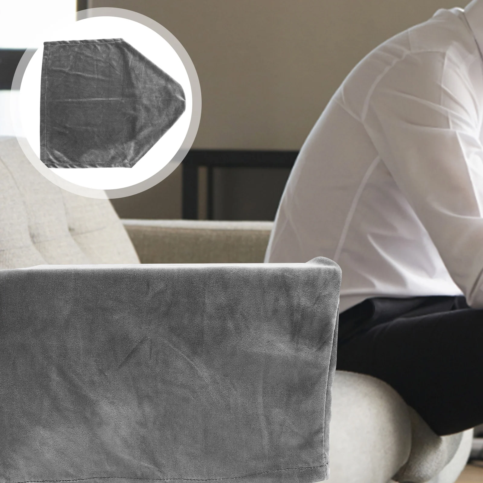 

2pcs Sofa Armrest Covers Stretch Elastic Non-Skid Protectors For Living Room Bedroom Universal Fit Couch Arm Slipcovers Home