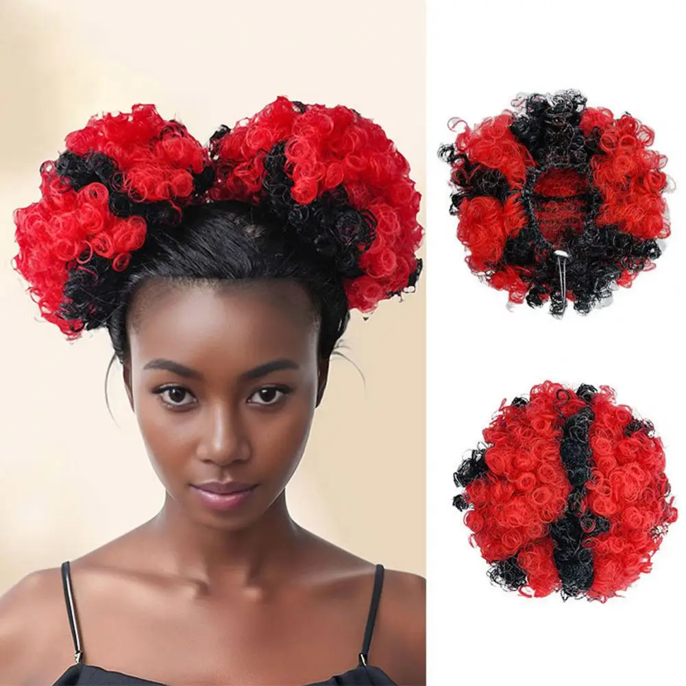 

Повязка для волос с хвостиком клоуна, вьющийся парик клоуна с объемным хвостом, регулируемые ленты для волос, аксессуары для костюма из синтетического волокна в носу