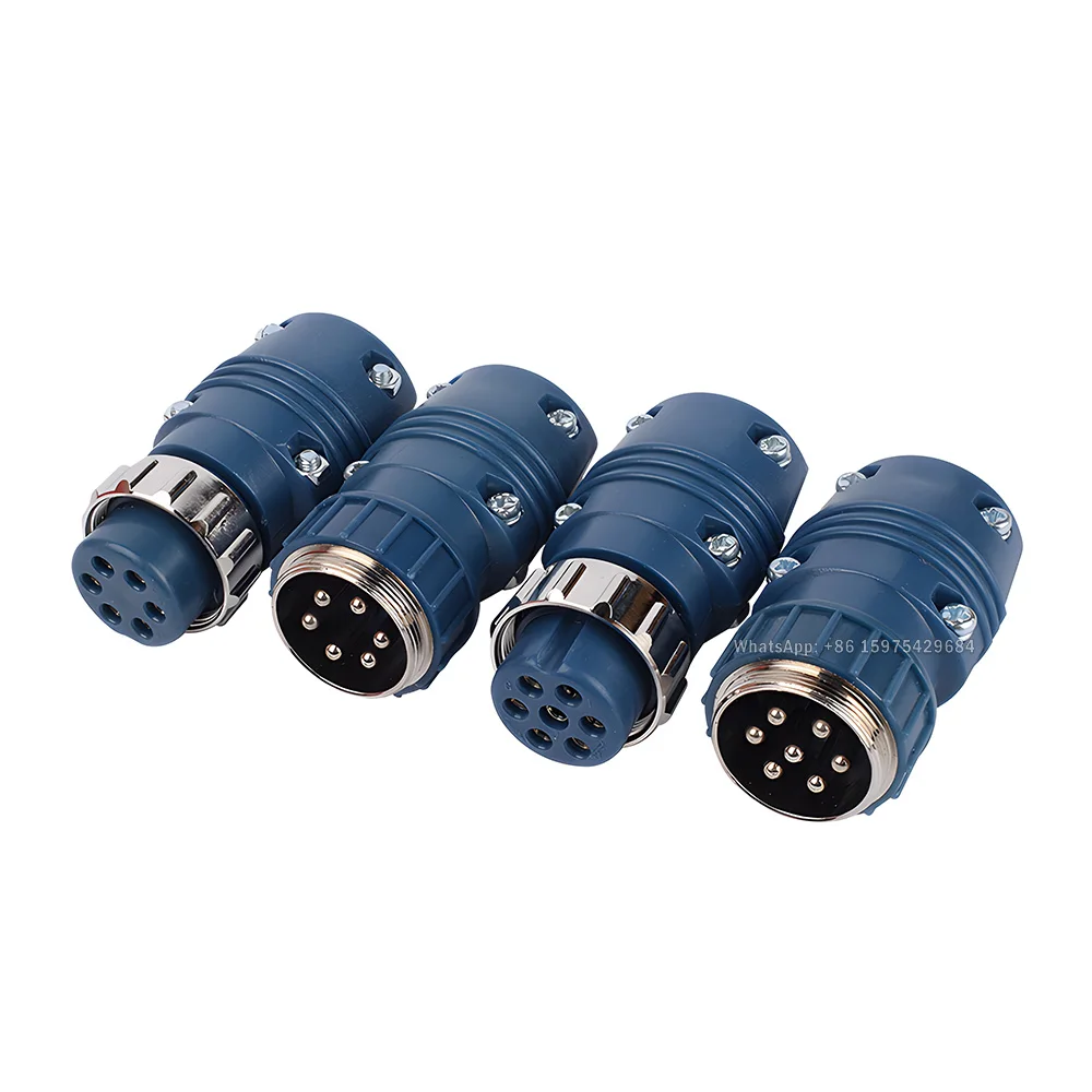 MAG Welding Wire Feeder Control Cable Aviation Connector 2 Pins 6 Pins 9 Pins Plug Socket CO2 Gas Shielded Welding Accessories