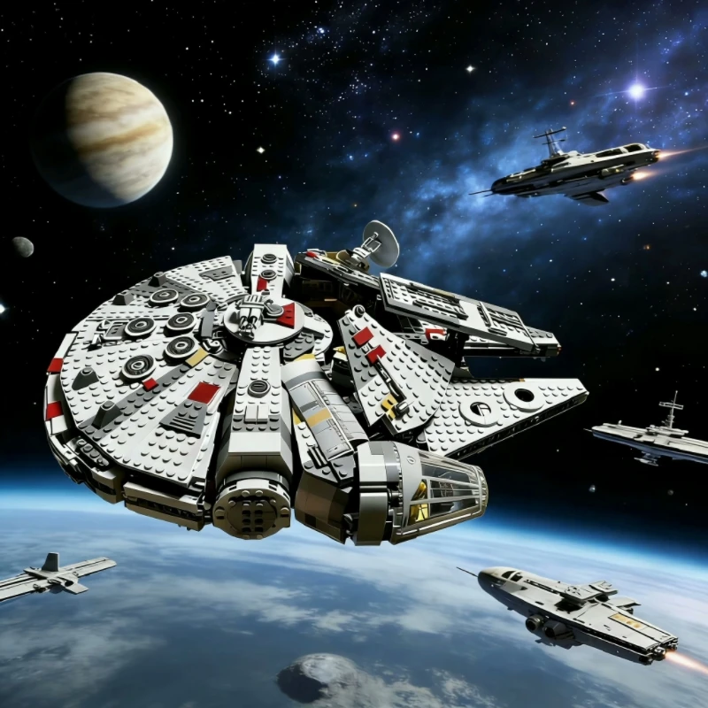 Nuovo Set di Costruzioni Spaziali Millennium War da 1381 Pezzi, Modello Falcon Alien MINI 75105, Blocchi da Costruzione Giocattolo Regalo