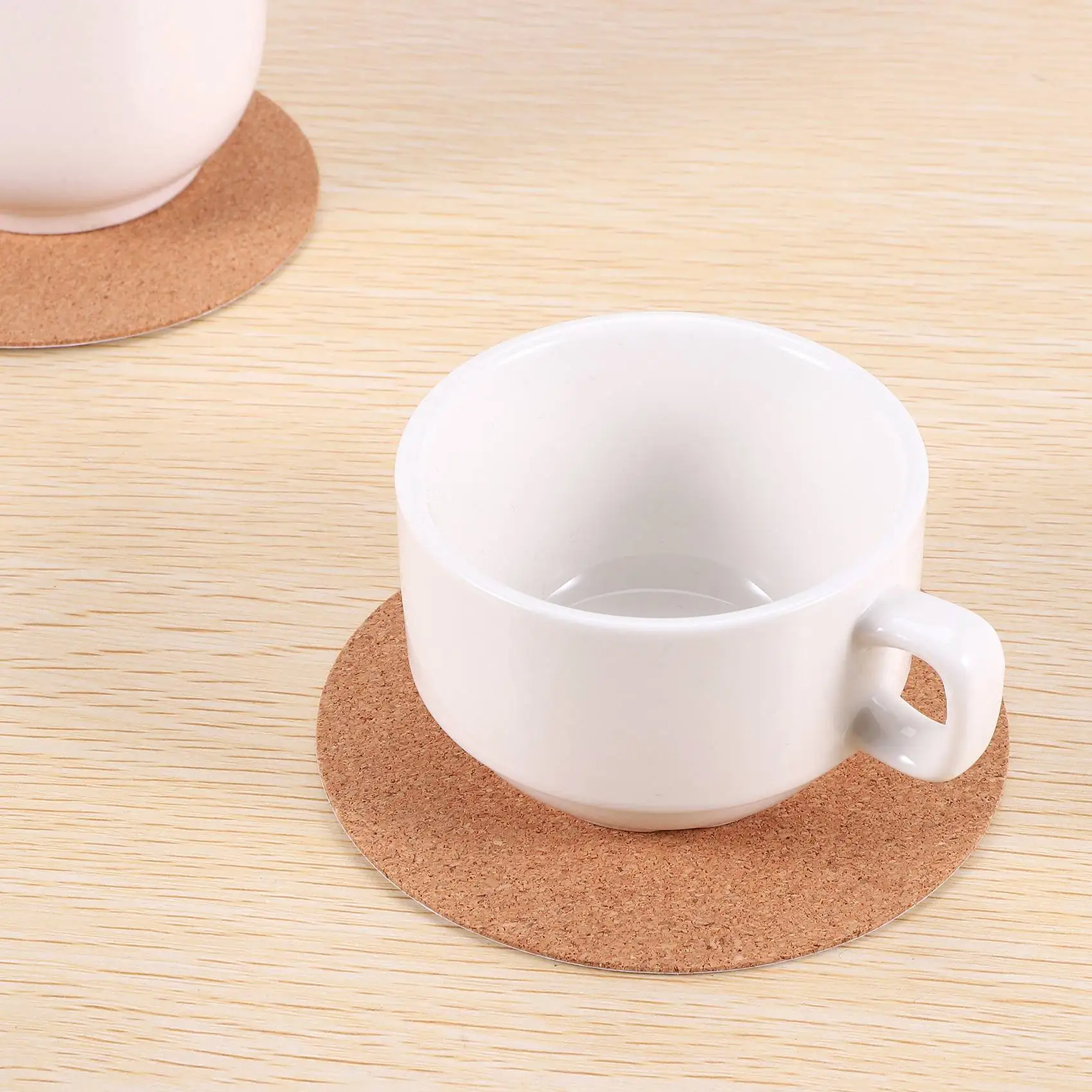 X11AA Self-Adhesive Cork Coasters,Cork Mats Cork Backing Sheets for Coasters and DIY Crafts Supplies (60 Pcs, Round)