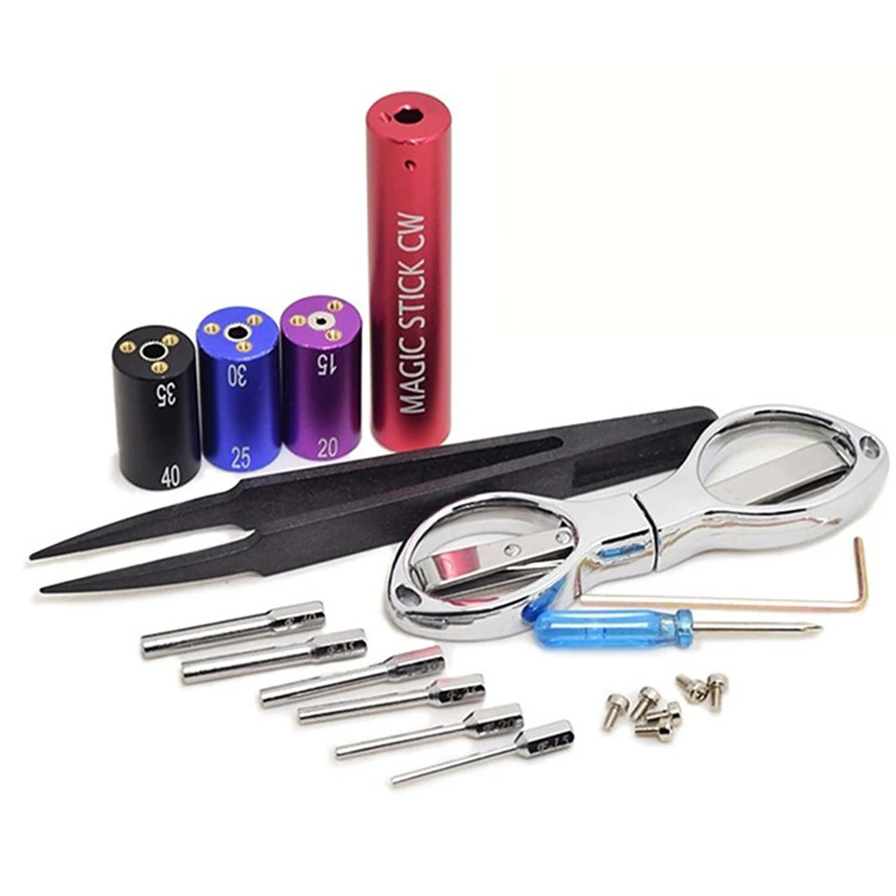 Tool Kit Coil Jig CW-20/ CW-25/ CW-30 Scissors Tweezers Stick Coiling Winding Pliers Wire DIY Tools Set