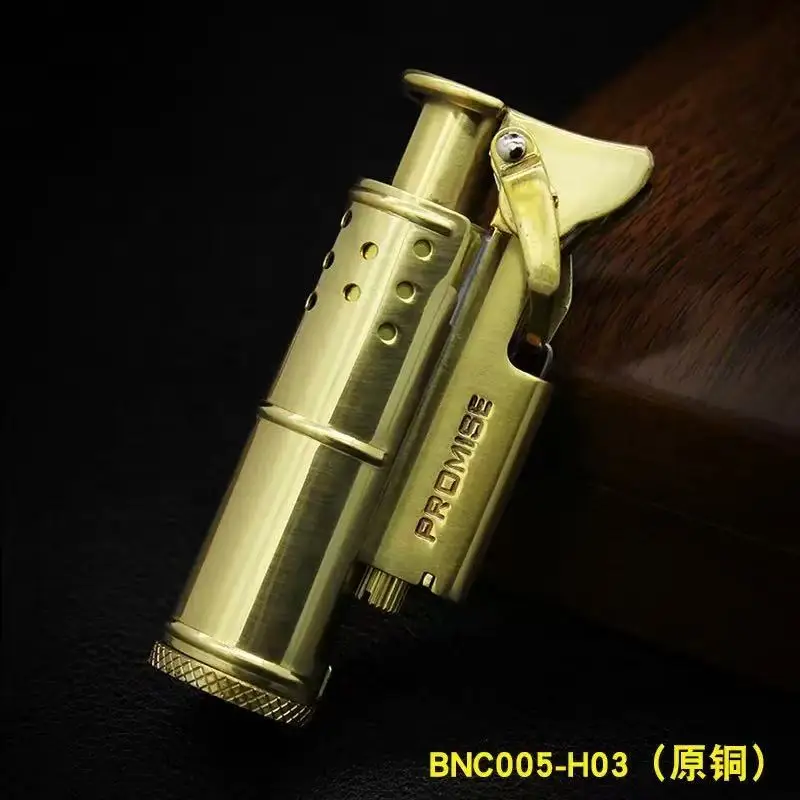 Benro High-end All-copper Lighter, Pure Copper Cylindrical Windproof Old-fashioned Kerosine Lighter, Trench Nostalgic Lighter