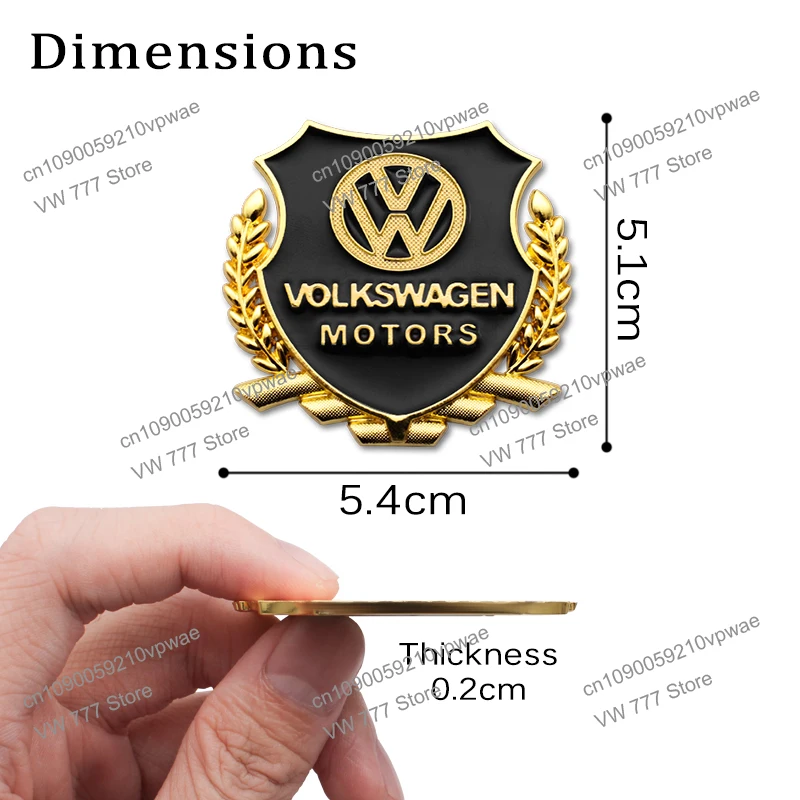 3D Metal Car Side Door Badge Stickers Side Window Emblem Decals Decorative Sticker for VW Volkswagen Golf Polo Passat Touran