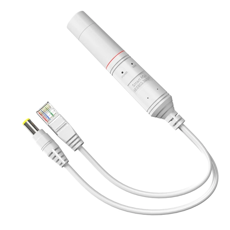 Adaptador PoE Splitter 48V a 12V Power Over Ethernet Splitter para câmera segurança