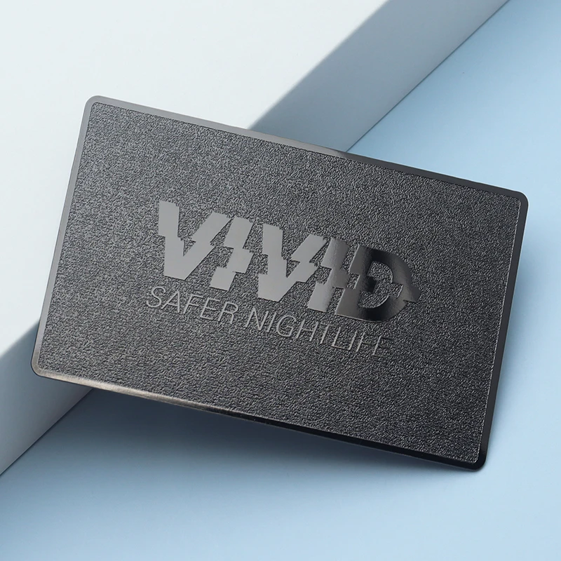 pieces-Custom.Stainless Steel NFC Metal Business Card Chip Membership VIP  Business Cards Mirror black Thank You Card luxury