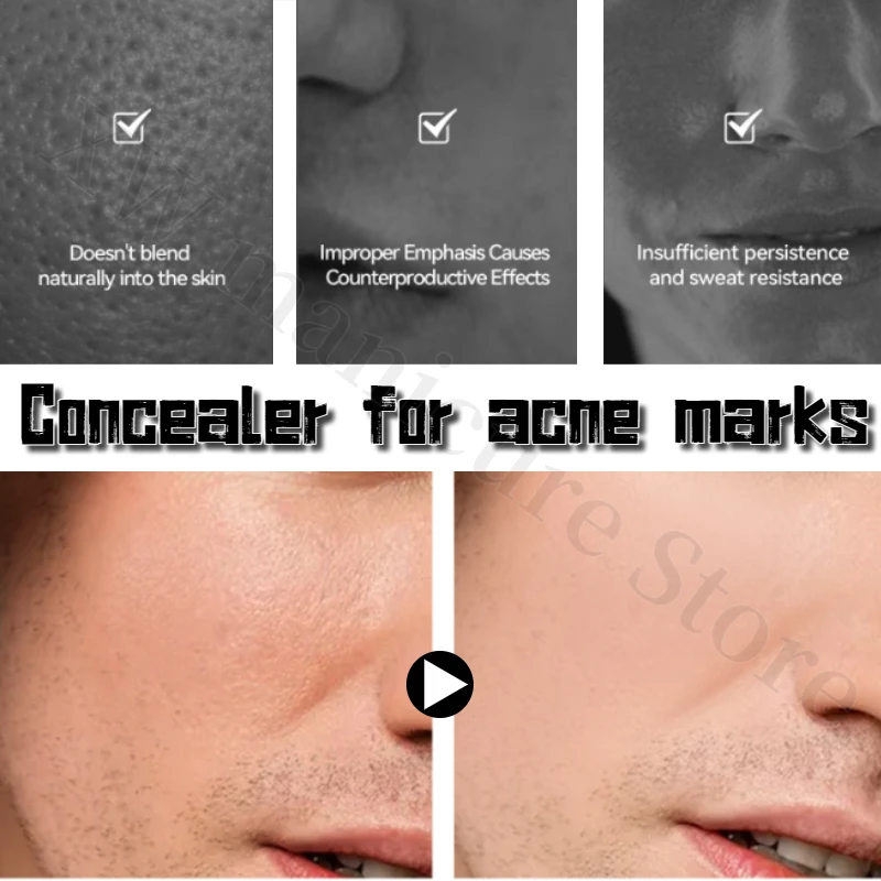 MANCODES Men's Toning BB Cream Waterproof Hyaluronic Acid Moisturizing Oil Control Concealer Brightening Skin Tone for Men 50g