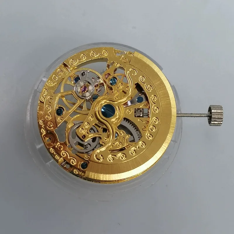 For T16 Watch Movement, Three-Hand Skeleton Mechanical Movement, 2807 New Replacement Movement for Watchmaking