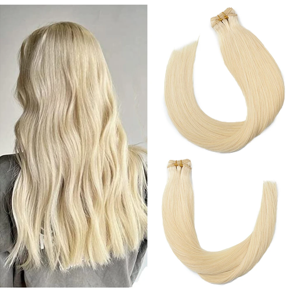 Wholesale Brazilian Human Hair Weft Extensions Remy Double Drawn Human Hair Bundle Weft Weave