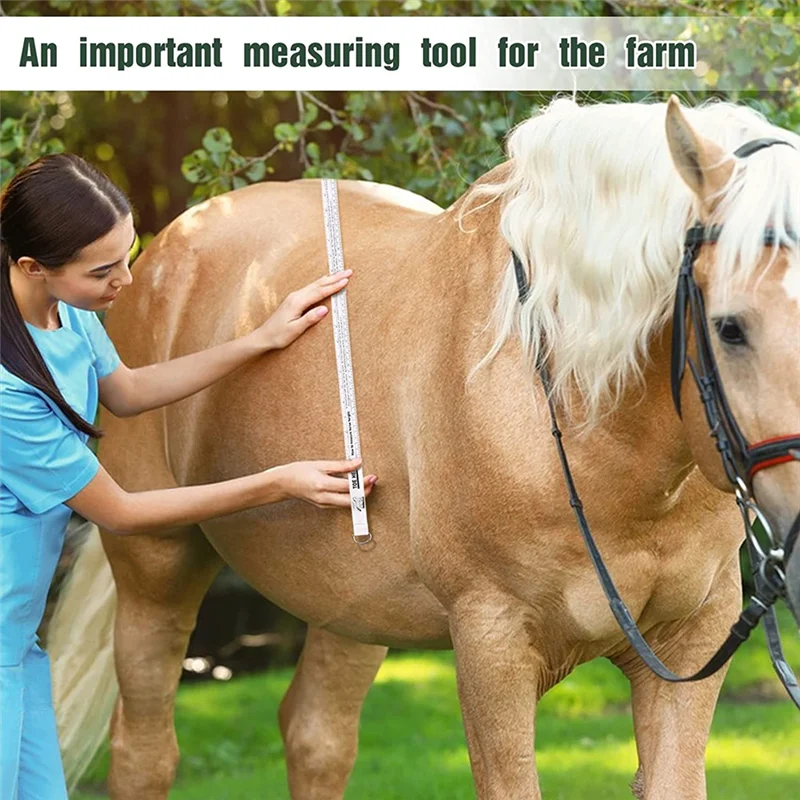 Horse Height Weight Tape Horse Measuring Tape PVC Horse Measuring Stick Livestock Body Measuring Tool, 8.2 Feet Long