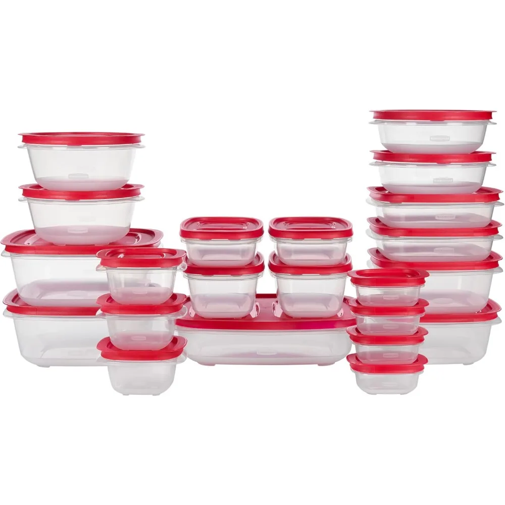 

44-Piece Food Storage Container Set with Lids, Stackable and Durable for Kitchen Organization