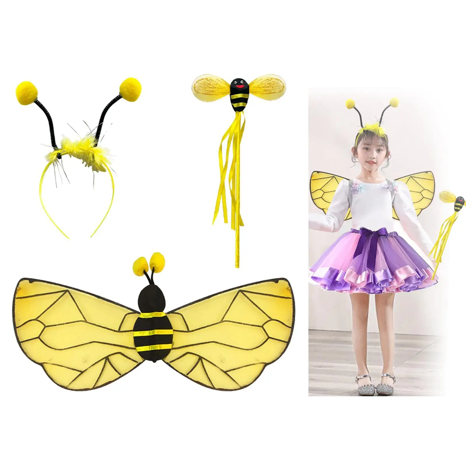 

Bee Wing Accessory Lightweight Party Decor Halloween Costume for Festive Events