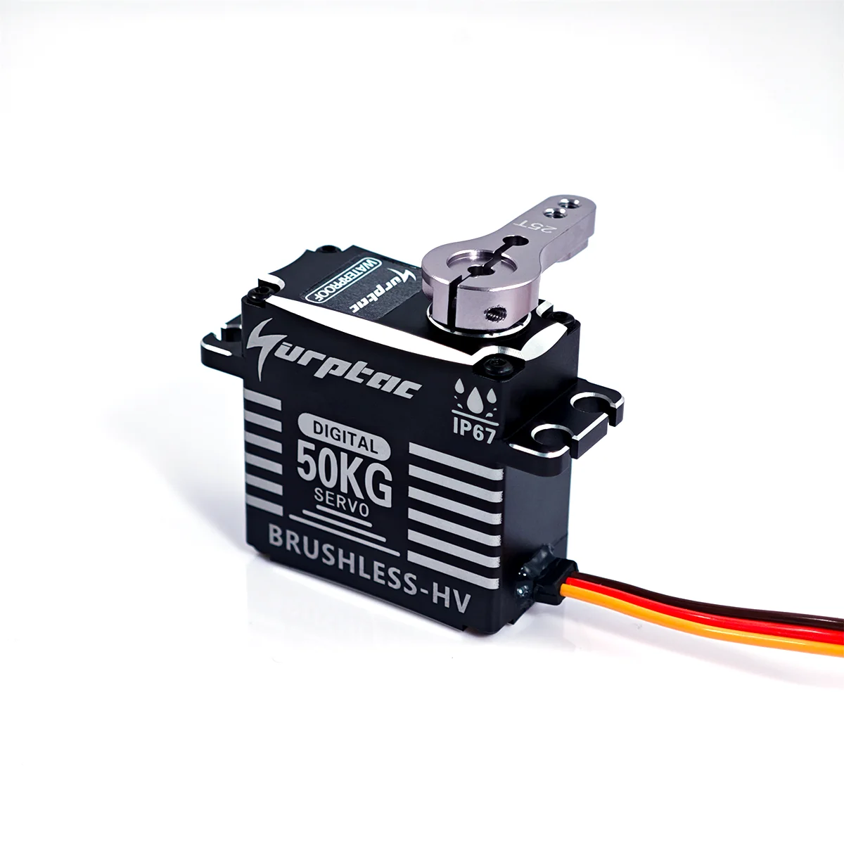 50kg Waterproof Servo IP67 180/270/360 Magnetic Sensor High Torque Brushless Digital Servo Full Metal Gear for 1/8 1/10 RC Cars