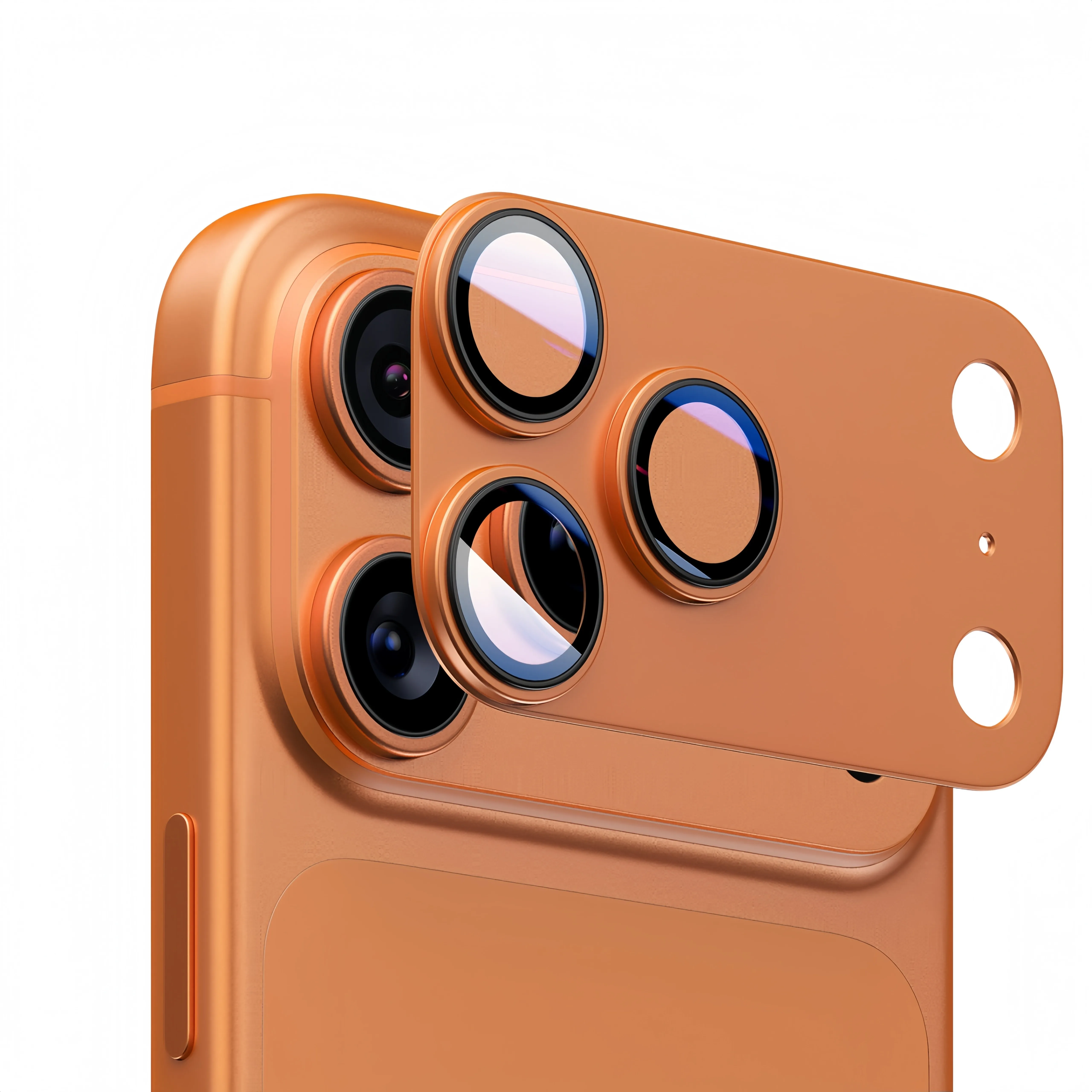 2 Stück Aomor Linsenschutz für iPhone 18 17 Pro Max, starke Haftung, Metall, 9H gehärtetes Glas, Kamera-Bildschirm, vollständiger Schutz. – Detail 10