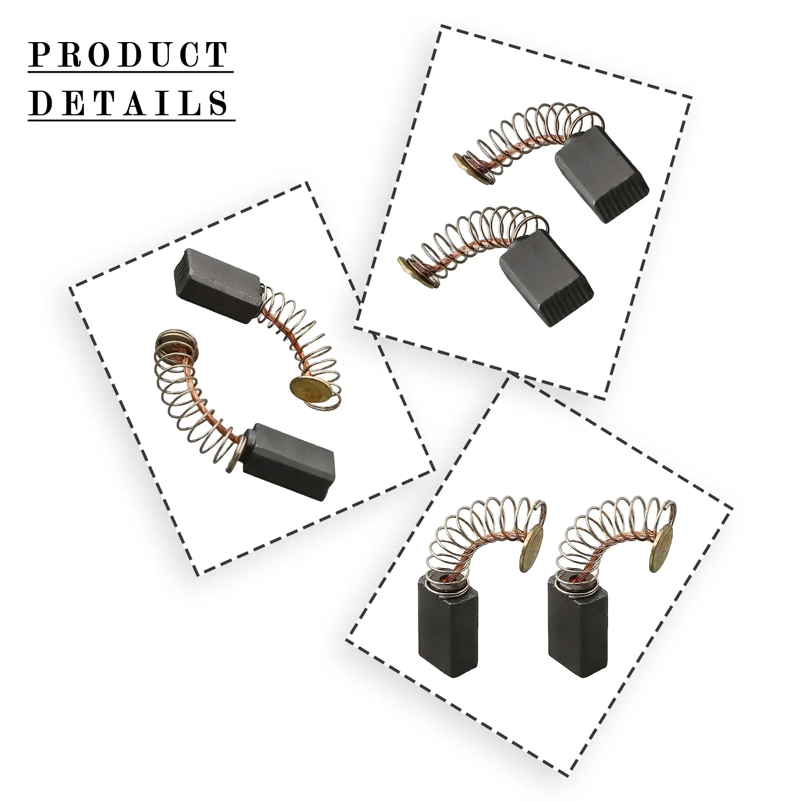 Replacement Carbon Brush Install Bracket Power Tool Repair Replacement Screwdriver TS-40GZ495 Angle Grinders 13mm X 8mm X 5mm