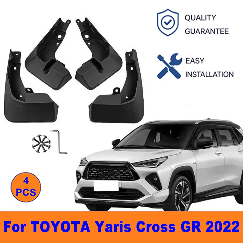 

4Pcs Mud Flaps For TOYOTA Yaris Cross GR 2022 - Splash Guards Front & Rear Wheel Fender Mudguards Car Exterior Protection Parts