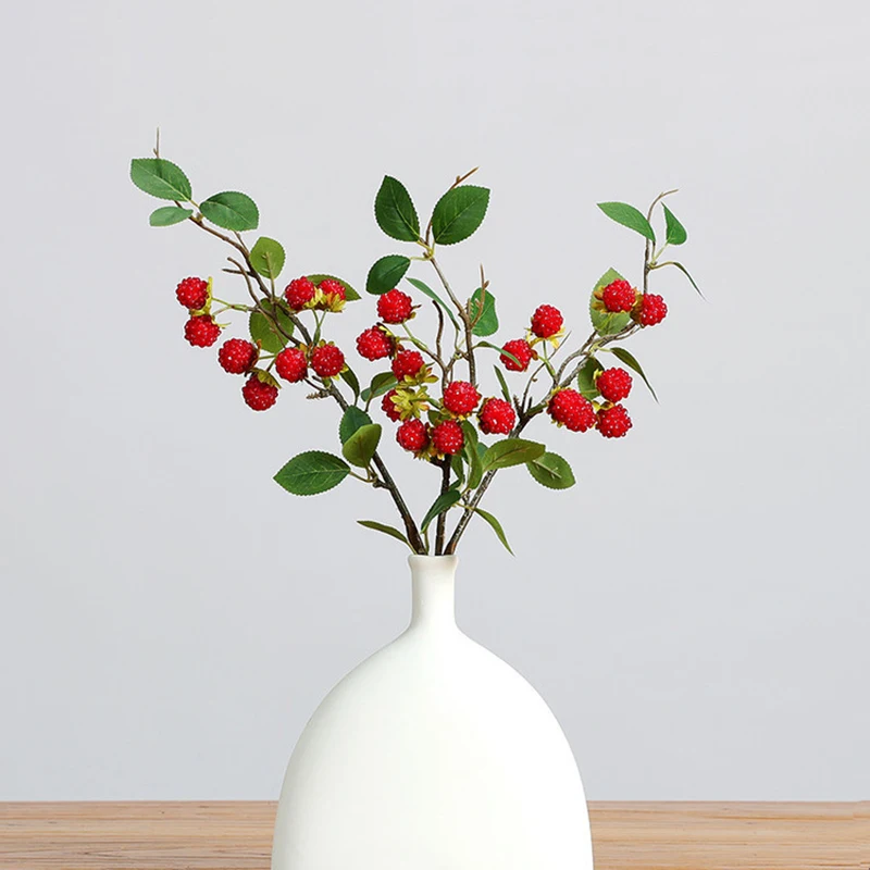 

1 PC Artificial Fruit Christmas Berry Plant Branch Blueberry Branches Home Party Wedding DIY Decorative Flowers Red Berry Branch