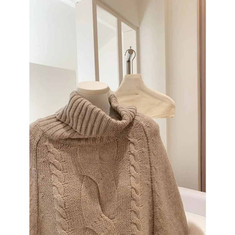 

A New Korean-style Simple Commuter Bat-sleeve Sweater Versatile Knitted Coat Young Middle-aged People High-end Solid Color Coat