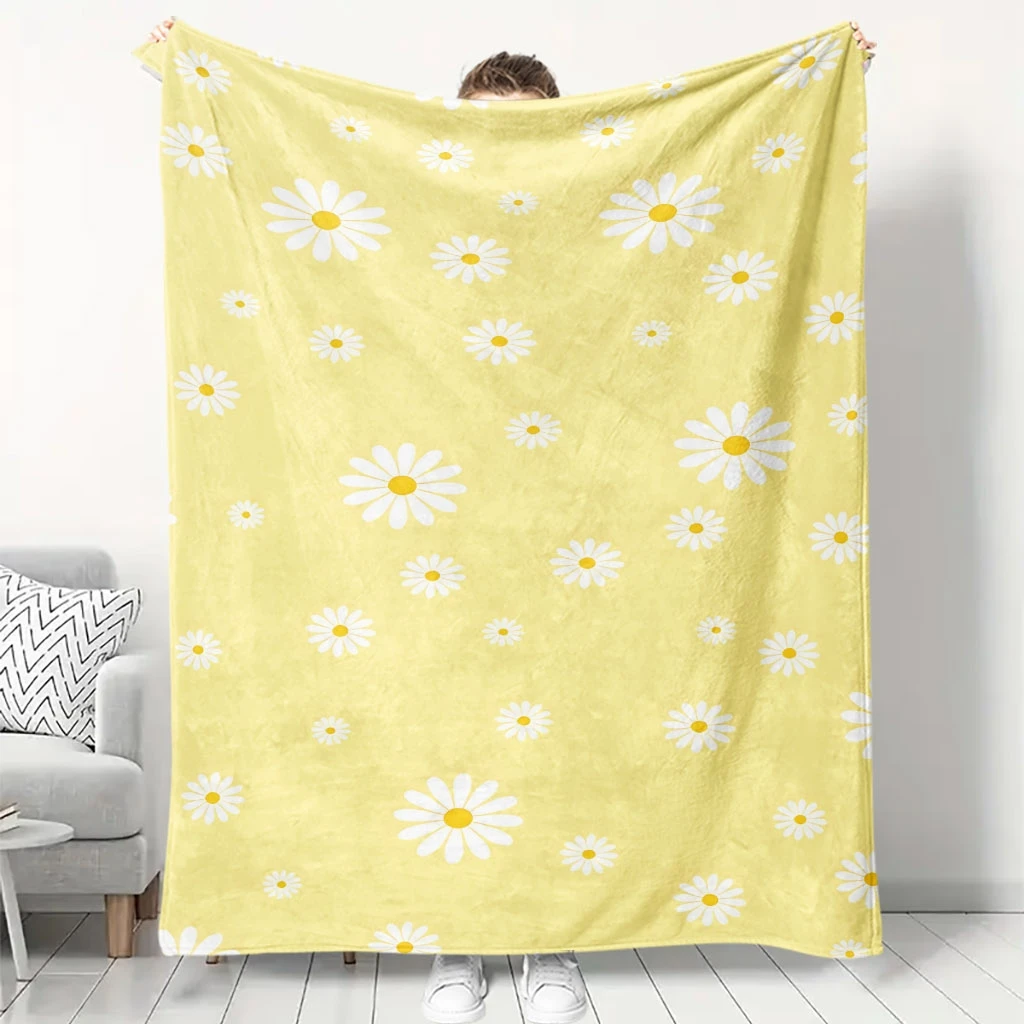 Throw Blanket Minimalist Flower Pattern Cozy Throw Great Gift For Nature Lovers And Cottagecore Home Decor Enthusiasts