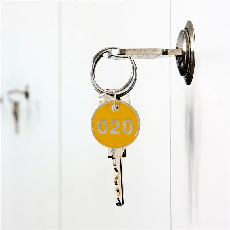 100Pcs Key Tags Number From 1 To 100 Sauna Storage Number Tags Bathroom Number Plate Number Plate Alloy Hand Plate Hanging Plate