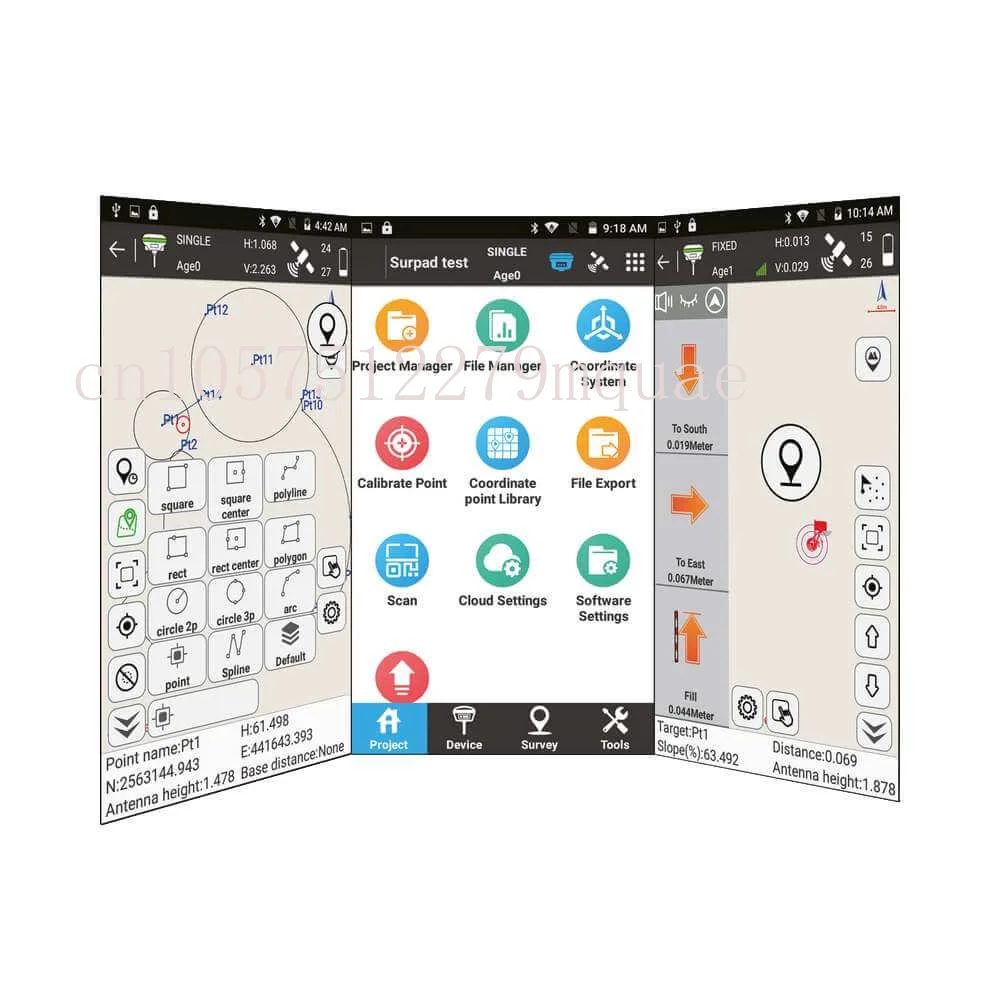 Software de recolección de datos SurPad 4,2, RTK, Android 8,0, potente