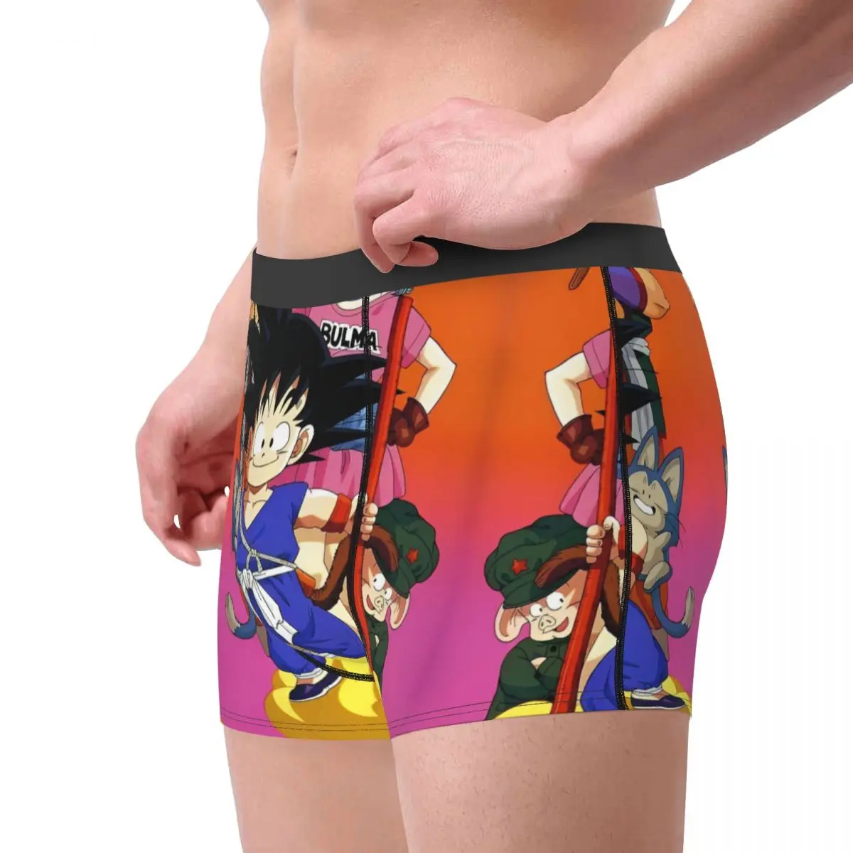 Men's Dragon Ball Z Goku Anime Boxer Briefs Shorts Panties Soft Underwear Homme Funny Plus Size Underpants