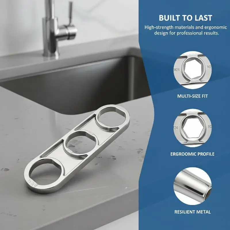 2 In 1 Faucet Aerator Wrench 2pcs Compact Size Water Flow Adjustment Tool for Home Kitchen Bathroom Faucet Repair Maintenance