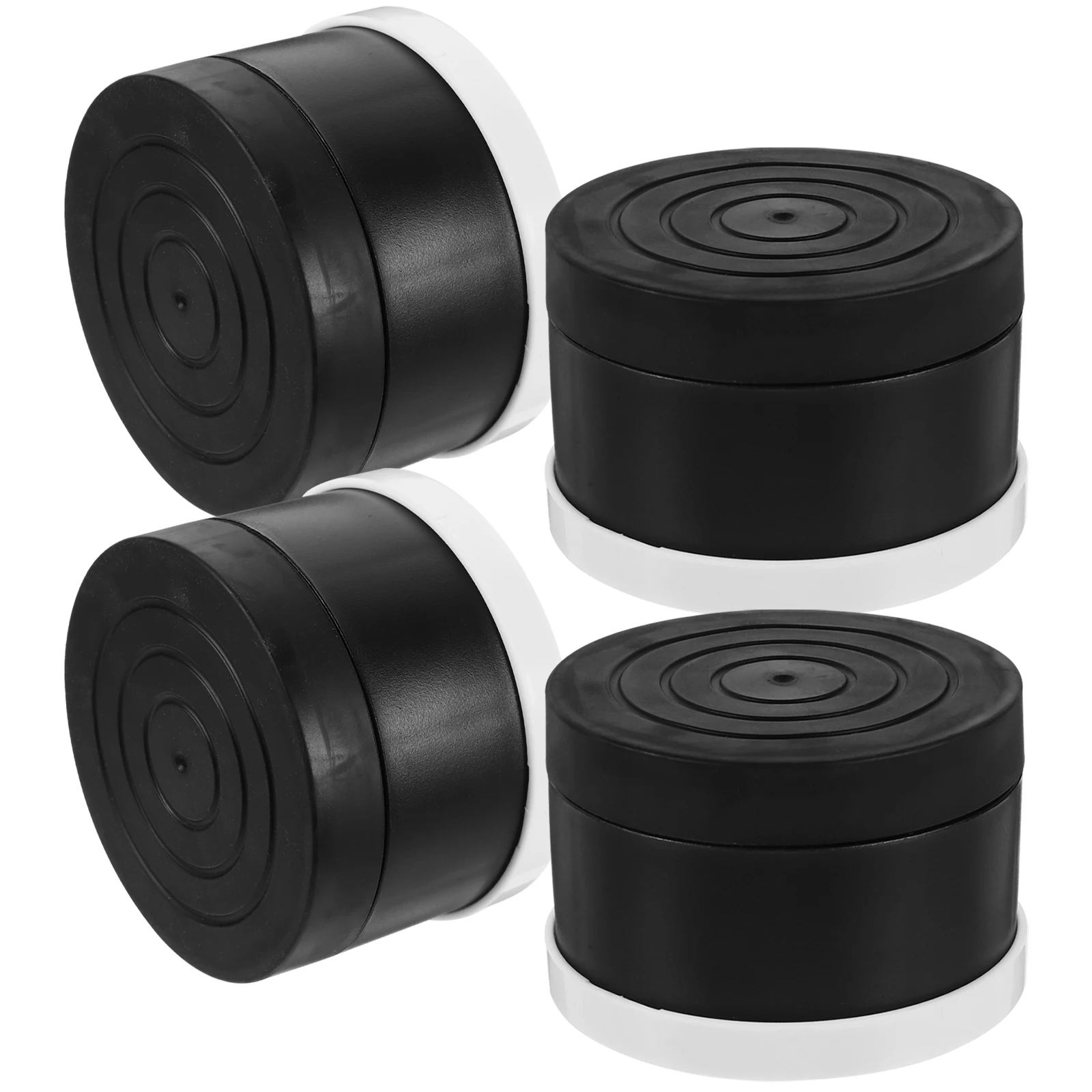

4 Pcs Black Height Increasing Anti Slip Furniture Leg Pads for Chairs Tables Sofas Cabinets Washing Machines Plastic