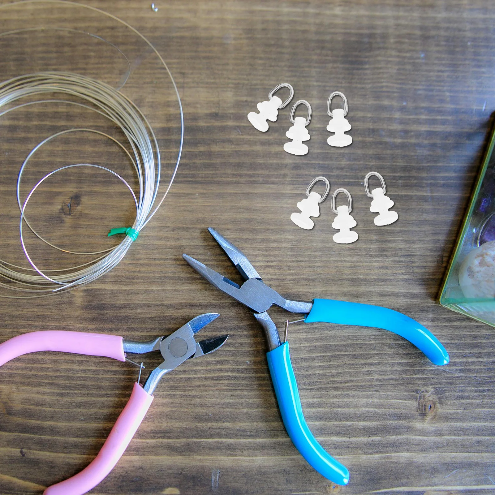 

50pcs Curtain Track Roller Hooks Pvc Beads Smooth Gliding For Window Shower Curtain Tracks White Drapery Rail Sliding Glider