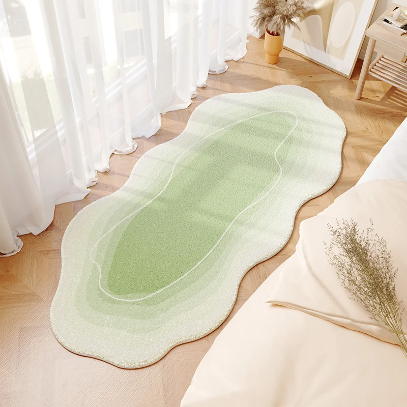 Cream Style Bedroom Decor Bedside Carpet Fluffy Soft Carpet Living Room Gradient Cloud Lounge Rug Home Irregular Plush Floor Mat