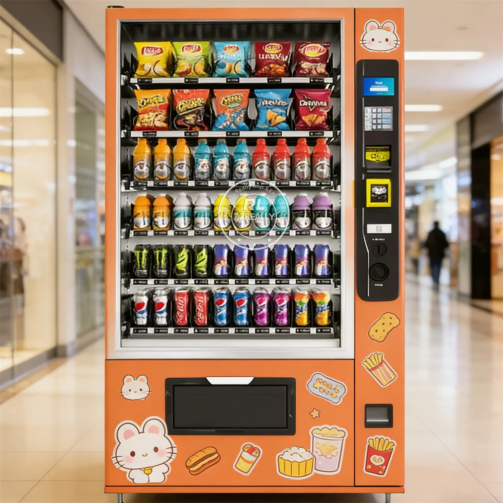

Умный сенсорный комбинированный торговый автомат для напитков и закусок, автоматический розничный аппарат самообслуживания