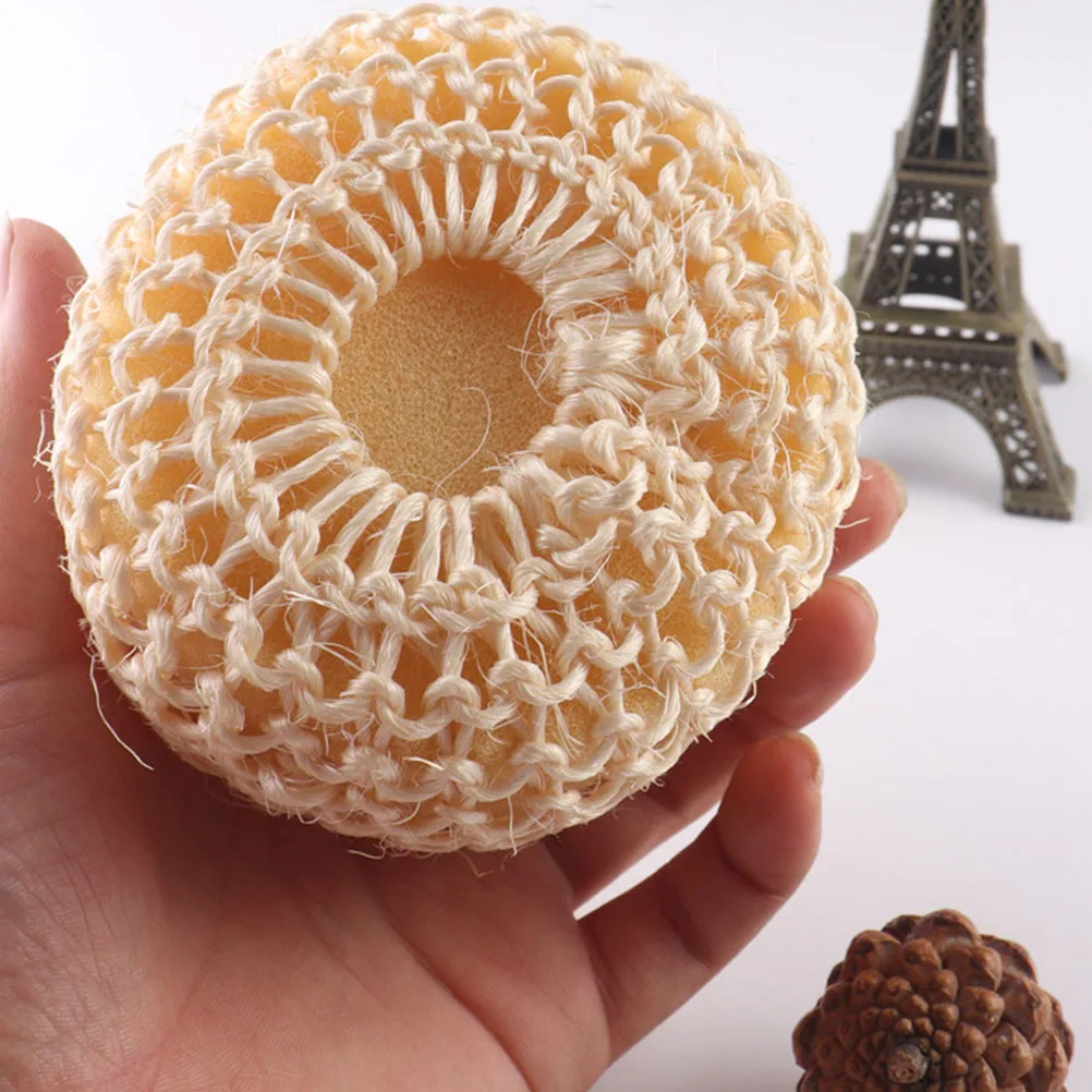 

5Pcs Bath Sisal Balls Oval Durable Body Cleaning Sponge Exfoliating Skin Body Scrubber Exfoliating Bath Wipe