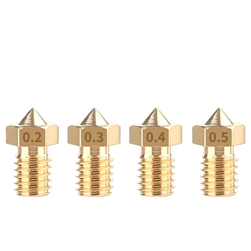 Lote de 4 Boquillas FLSUN T1 PRO de Latón para Cabezal de Impresión, Kit de Componentes para Hotend de Impresora 3D, 0.1mm/0.2mm/0.3mm/0.4mm/0.5mm/0.8mm/1.0mm