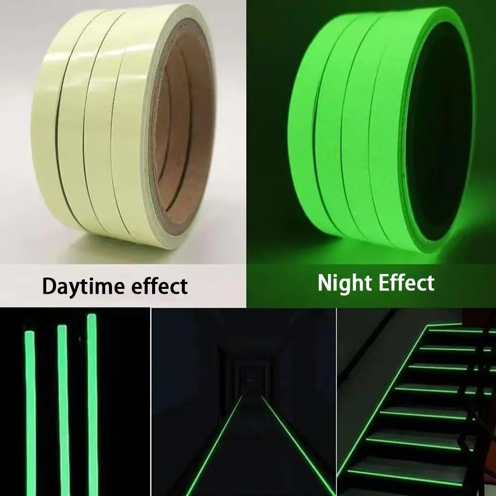 Glow In The Dark Tape Luminous Safety Sticker Photoluminescent Fluorescent Night Vision Tape For Stairs Step Wall Home Decor