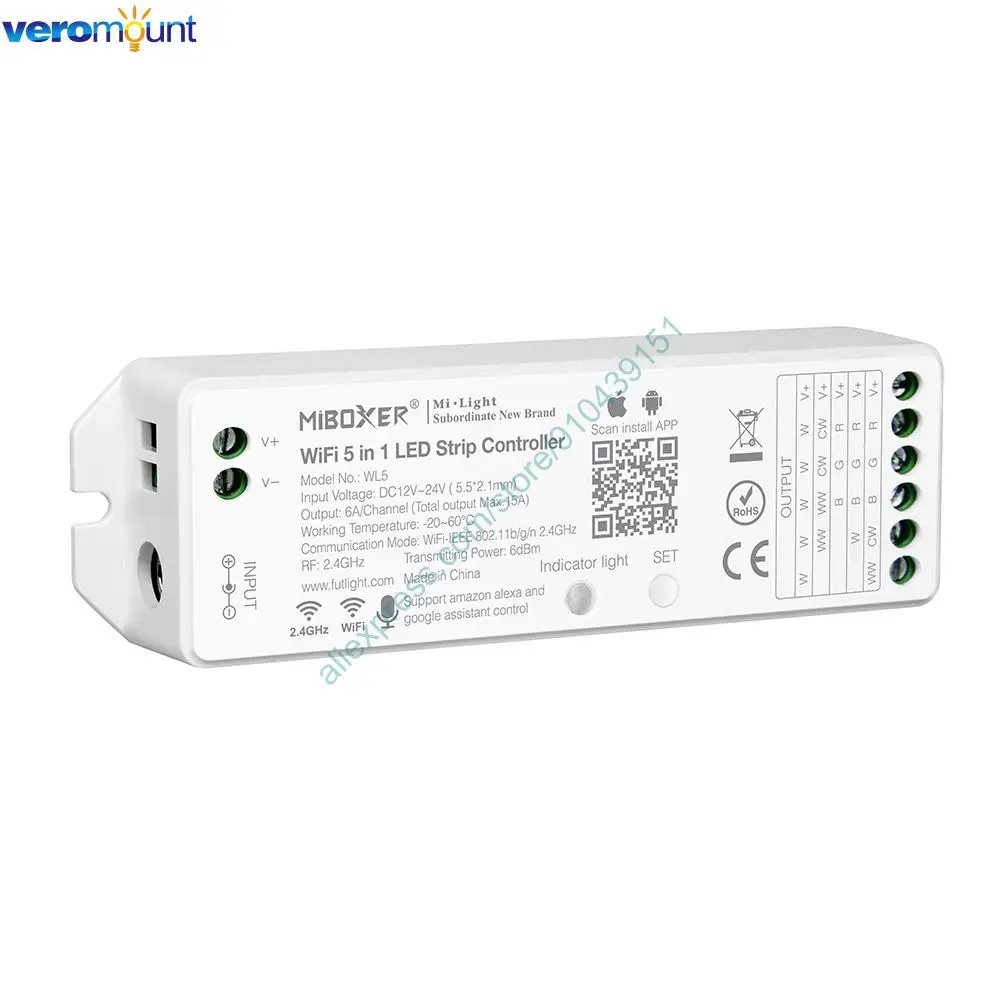 ATA Boxer LS2 LS2-WP 5 IN 1 Smart LED Bande Contrôleur 2.4G Télécommande pour Document Unique, CCT, RGB,RGBW,RGB + CCT LED Bande Lumineuse