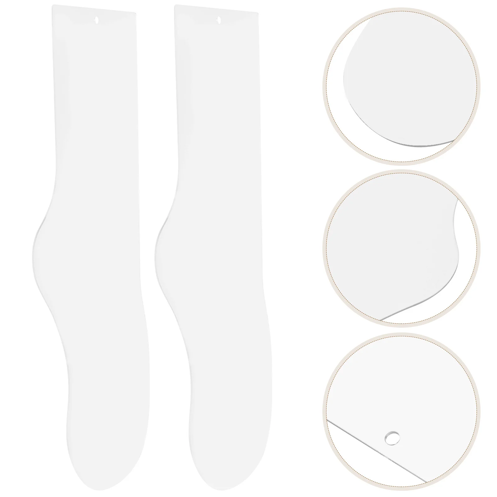 

2Pcs Sock Hanger Transparent Acrylic Display Panel Durable Space Saving Closet Organizer Sock Hanger Acrylic Hanging Panel