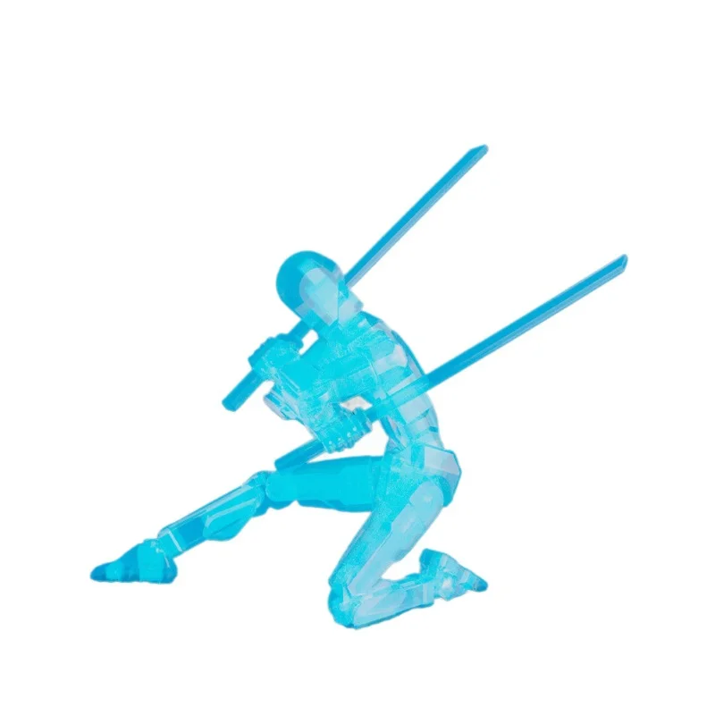 Kreatives Bausteinspielzeug, 3D-glow-in-the-dark, Ganzkörper-Mehrgelenk-bewegliche Figur, Zubehör, Stressabbau, Geschenk für Jungen