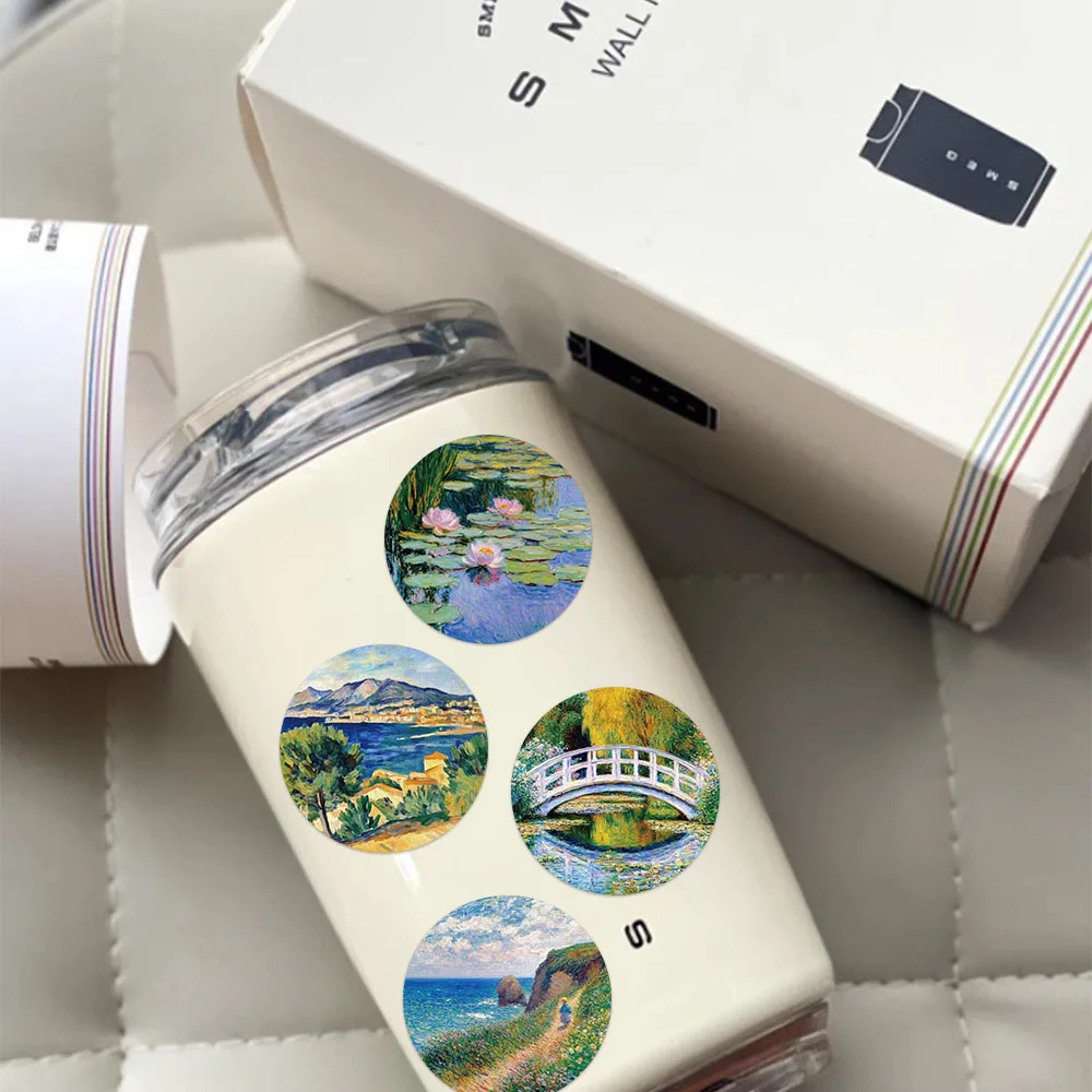 56PCS Landscape Painting Stickers Retro Style Graffiti Decals For Hand Account Laptop Luggage Notebooks DIY Cartoon Toy Stickers