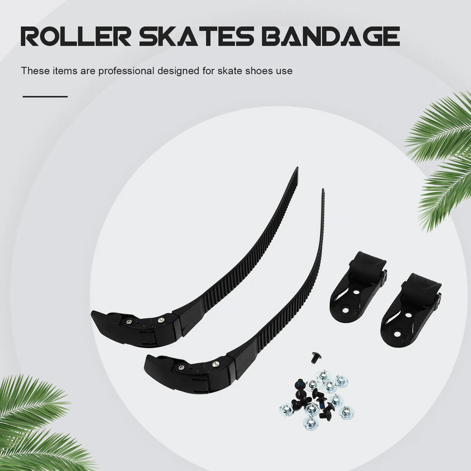 

2 комплекта профессиональных ремней-фиксаторов для роликовых коньков из ПВХ с винтами, легко устанавливаемые, плотно прилегающие, энергосберегающие ремни для роликовых коньков