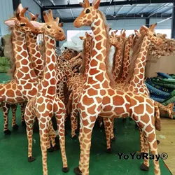 Jirafa gigante de la vida Real para niños, juguetes de peluche de alta calidad, muñecos suaves, regalo de cumpleaños, decoración de la habitación, 35-120CM