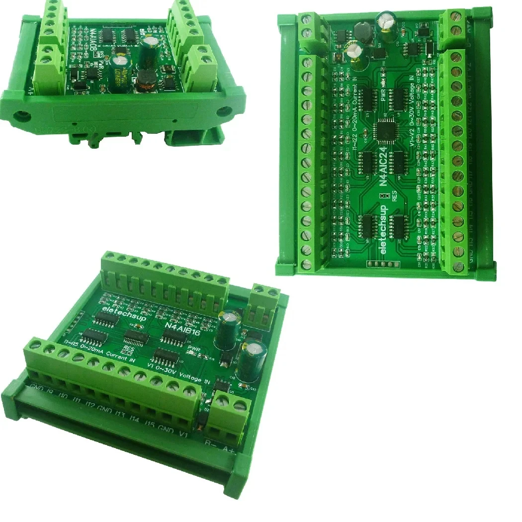 ​8 Channel 4-20MA to RS485 Current Analog Input Collector MODBUS RTU Board DC 7-25V for PT100 K Thermocouple Pressure Sensor