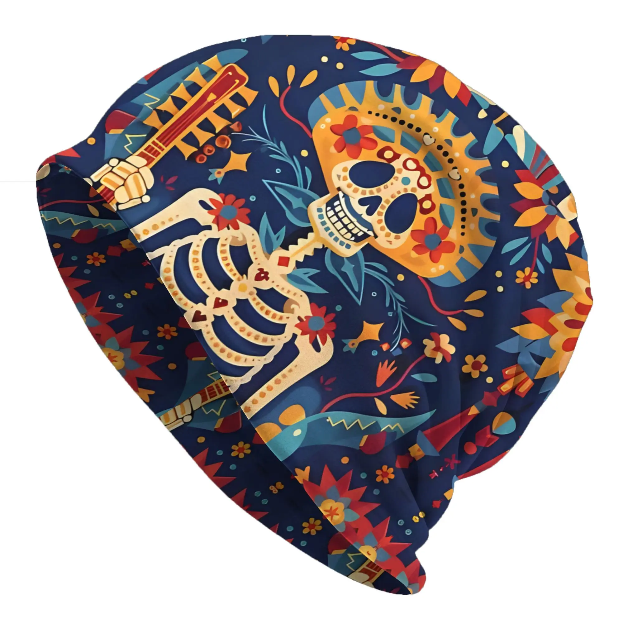 Autumn Mexican Sugar Skull Bonnet Homme Outdoor Thin Hat  Skullies Beanies Caps Men Women Novelty Hats
