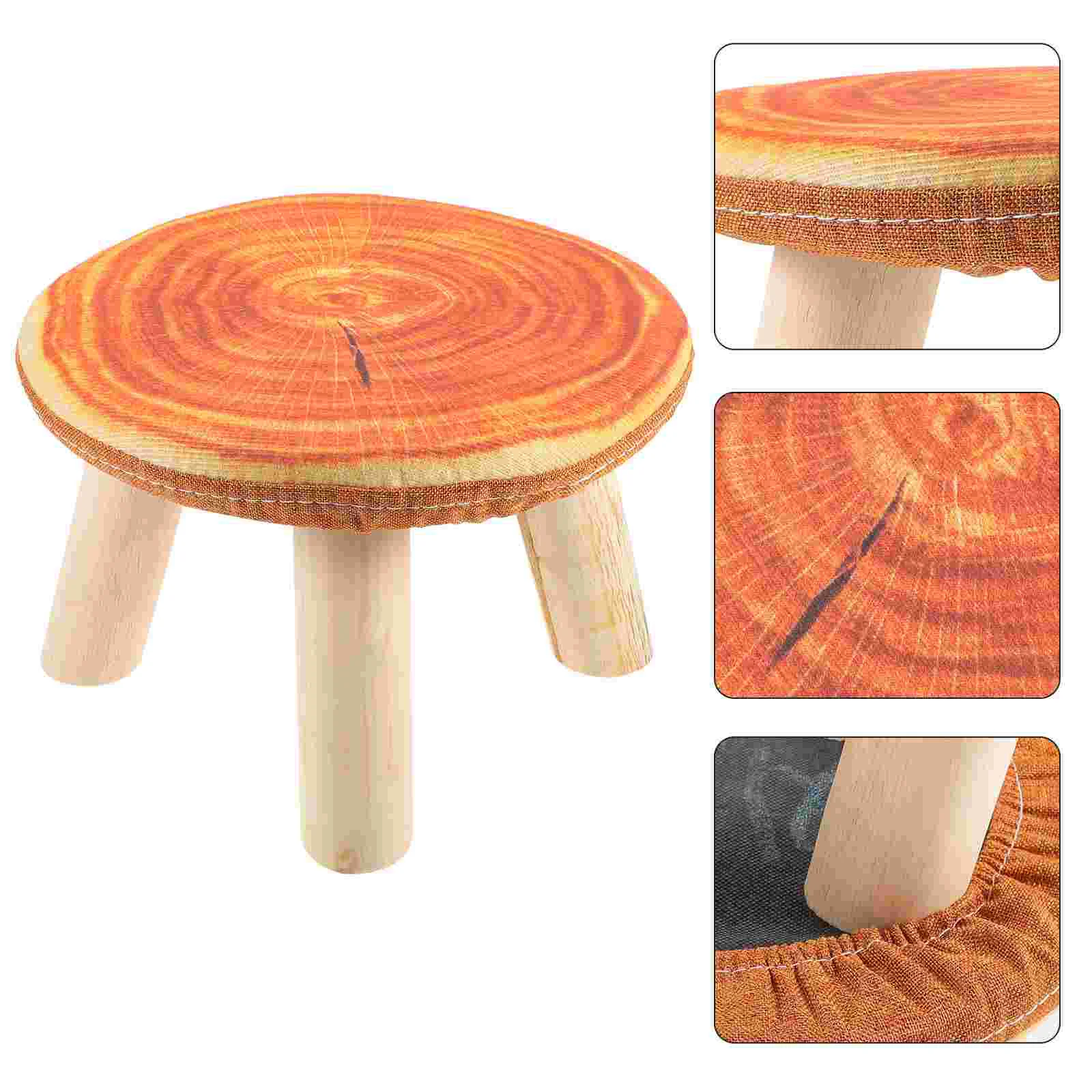 Small Bench Sitting Stool Chair Mini Outdoor Cartoon Stools for Stepping Kids Toddler Wooden Foam Child