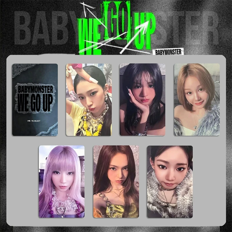 7 قطعة/المجموعة KPOP BABYMONSTER ألبوم الكنز الوحش KTOWN بطاقة لومو الخاصة BM بطاقة الصور فتاة هدية بطاقة بريدية AHYEON HARAM RORA