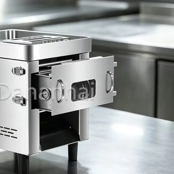 Fully Automatic Pull-Type Meat Cutter, Multi-functional Stainless Steel Meat Slicer Shredder Dicer For Commercial Use