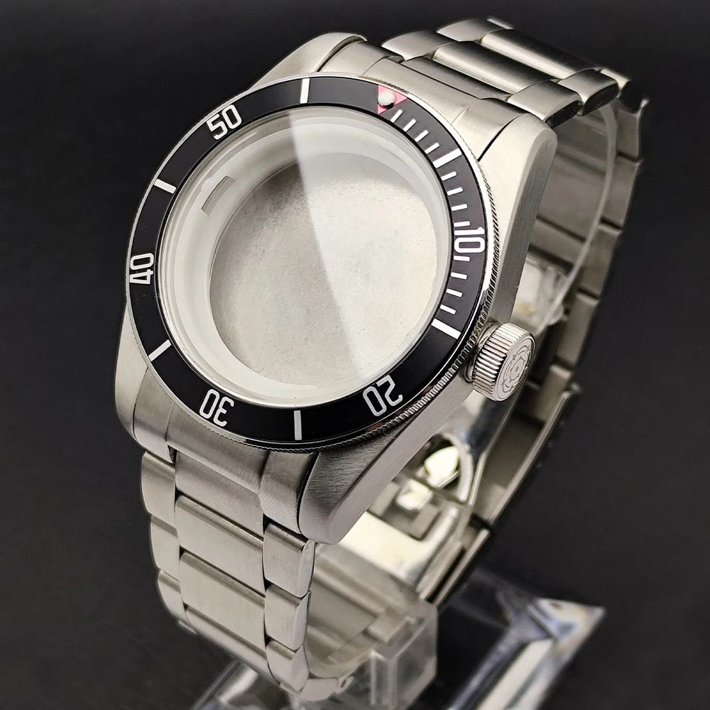 41mm Case With Bezel 31mm Dial Silvery/Rose Case Fit 8215/8285 Movement Accessories 22mm Watch Strap Watch Parts Watches For Man
